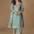 Sky blue simar silk embroidered designer Palazzo suit