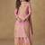 Light pink simar silk embroidered designer plazzo suit