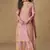 Light pink simar silk embroidered designer Palazzo suit