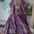Purple Digital Printed with Dori and Zari embroidered Chinnon Silk reception wear lehenga