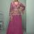 Onion pink chinon silk embroidered designer style suit