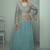 Sky blue chinon silk embroidered designer lehenga style suit