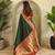 Dark Green Paithani silk blend Sarees 
