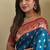 Blue Paithani silk blend Sarees 