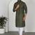 Chikankari embroidered cotton green kurta