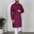 Chikankari embroidered cotton purple kurta