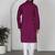 Chikankari embroidered cotton purple kurta