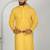 Chikankari embroidered cotton yellow kurta