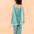 Aqua Blue Georgette Kurtas Set with Gotta Work - Festive Wear for Girls
