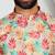 Silk blend floral printed yellow kurta