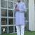 Cotton blend woven self desing mauve kurta