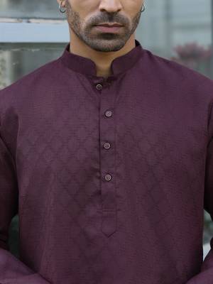 cotton blend purple kurta 2