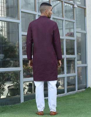 cotton blend purple kurta 3