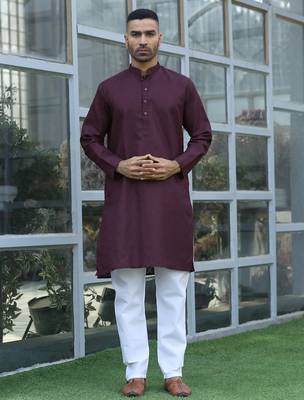 cotton blend purple kurta 4