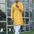 Cotton blend woven self desing yellow kurta