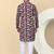 Men cotton maroon and black geometric printed kurta