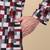 Men cotton maroon and black geometric printed kurta