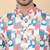 Men cotton Multicolor and white geometric printed kurta