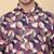 Men cotton purple and beige geometric printed kurta