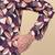 Men cotton purple and beige geometric printed kurta