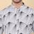 Men cotton white and black geometric printed kurta
