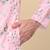 Men linen pink floral printed kurta