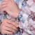 Men cotton purple floral printed short kurta