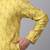 Men yellow silk blend jacquard kurta