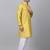 Men yellow silk blend jacquard kurta