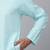 Men aqua blue linen solid kurta