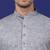 Men grey linen solid kurta