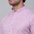 Men purple linen solid kurta