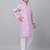 Men purple linen solid kurta
