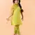 Green Georgette Kurtas Set with Gotta Work - Festive Wear for Girls