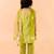 Green Georgette Kurtas Set with Gotta Work - Festive Wear for Girls