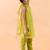 Green Georgette Kurtas Set with Gotta Work - Festive Wear for Girls