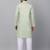Men green linen solid kurta