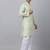 Men green linen solid kurta