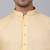 Men yellow linen solid kurta