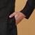 Men black pure cotton striped knee length kurta