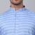 Men blue cotton striped kurta