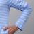 Men blue cotton striped kurta