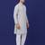 Men grey cotton striped kurta