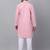 Men pink cotton striped kurta
