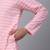 Men pink cotton striped kurta