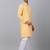 Men yellow cotton striped kurta