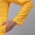 Men yellow cotton linen striped kurta
