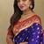Violet Paithani silk blend Sarees 