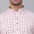 Men pink cotton floral printed kurta
