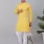 Men yellow cotton floral printed kurta